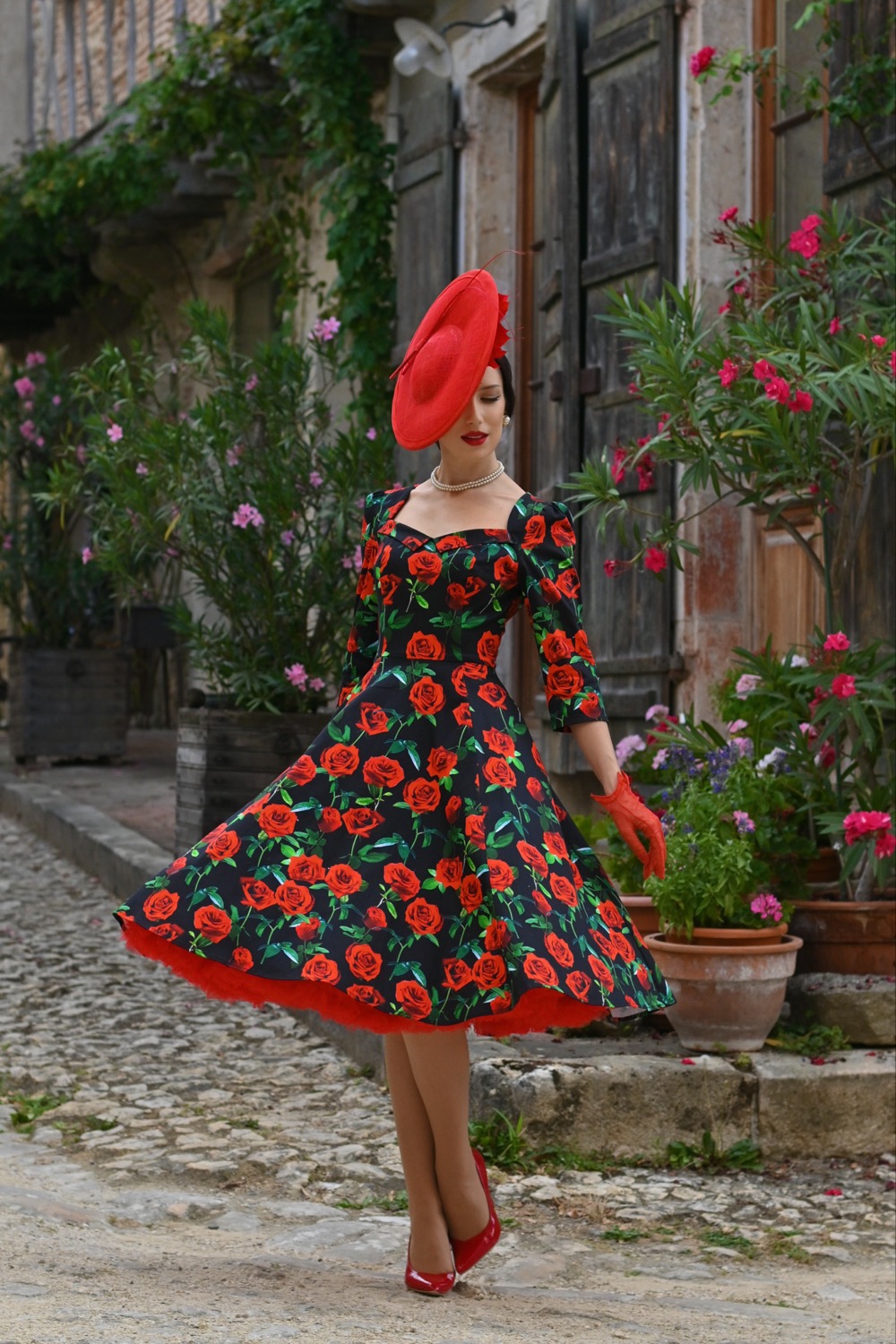 Rosalyn Rose Swing Dress in Extended Sizing